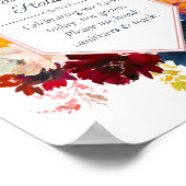 ブライトカラー結婚フローラの消毒ステーション ポスター (角)