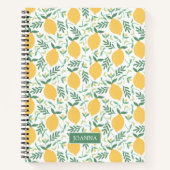 ブライトカン素朴トリーシトラスレモンパーソナライズされたズ ノートブック (正面)