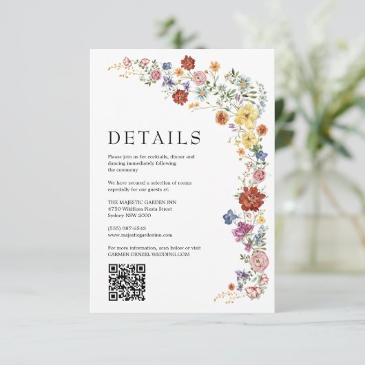 ブライトガーデンワイルドフラワー結婚ズ詳細 エンクロージャーカード (スタンド正面)