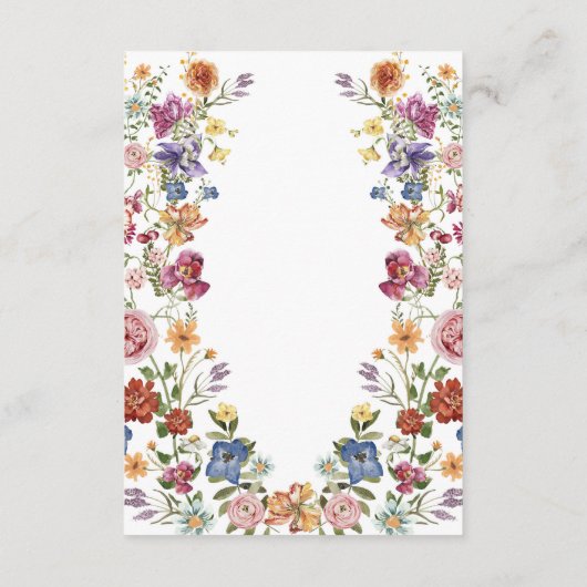 ブライトガーデンワイルドフラワー結婚ズ詳細 エンクロージャーカード (裏面)