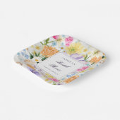 ブライトガーデン春フローラサマーブライダルシャワー ペーパープレート (傾斜あり)