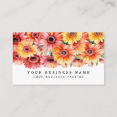 ブライトガーベラデイジーフラワーズビジネスカード 名刺 (正面)