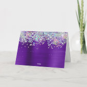 ブライトガーリーインディゴパープルフォイルホログリッター サンキューカード (裏面)