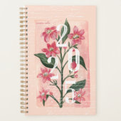 ブライトガーリーピンクガーデン花模様2025 プランナー手帳 (正面)