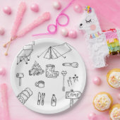 ブライトキャンピングテンティング紙プレート ペーパープレート (パーティー)