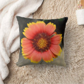 ブライトギカラフルラディアヒマワリフローラ クッション (ブランケット)