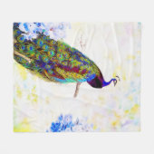 ブライトクジャク フリースブランケット (正面(横))