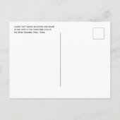 ブライトクラレットカップサボテンの花、ビッグベンドNP、TX ポストカード (裏面)