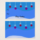 ブライトクリスマスオーナメントギフトラベル (正面&裏面)