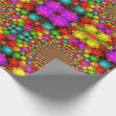 ブライトクリスマスオーナメントサイケデリックデザイン ラッピングペーパー (角)