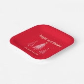 ブライトクリスマスホリデーパーティー ペーパープレート (傾斜あり)