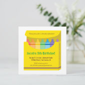 ブライトクレカラフルイヨンズアーツ子供の誕生日パーティー 招待状 (スタンド正面)