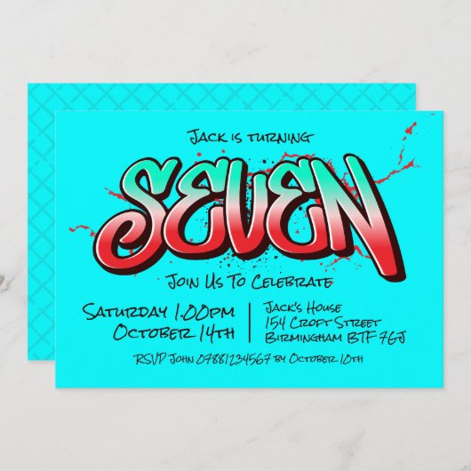 ブライトグラフィティセブン招待状 招待状 (正面/裏面)