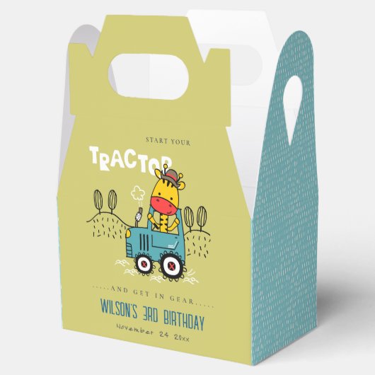 ブライトグリーンキレーフインファームトラクターボーイズ誕生日 フェイバーボックス (オープン)