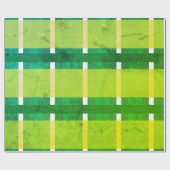 ブライトグリーンクリスマスプレッドホリデー ラッピングペーパー (フラット)