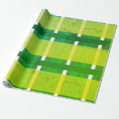 ブライトグリーンクリスマスプレッドホリデー ラッピングペーパー (アンロールド)