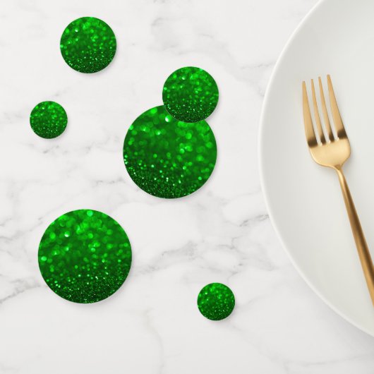 ブライトグリーンフェイクグリッタープリント コンフェッティ (グループ)