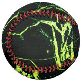 ブライトグリーンマーブル装飾用クッション ソフトボール (正面左)