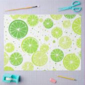 ブライトグリーンレモンライム |ライムパターン 薄葉紙 (クラフト)