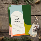 ブライトグルーヴィレトロアーチ抽象芸術任意の年齢誕生日 招待状