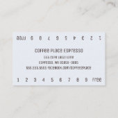 ブライトコーヒービーシンプルンズダブルパンチ ロイヤリティカード (裏面)