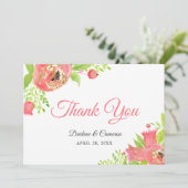 ブライトコーラルピンク植物園ありがとう サンキューカード (スタンド正面)