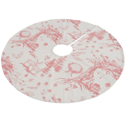 ブライトコーラルレッドオーク&エルクトイフランスのレ フリース ツリースカート (アングル)