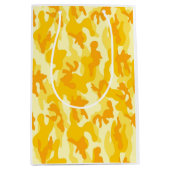 ブライトゴールデンイエロー迷彩柄多目的抱き枕 ミディアムペーパーバッグ (正面)