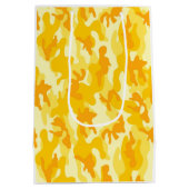 ブライトゴールデンイエロー迷彩柄多目的抱き枕 ミディアムペーパーバッグ (裏面)