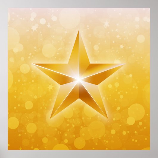 ブライトゴールデンスターイラストレーション ポスター (正面)