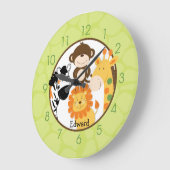 ブライトサファリジャングルウォールクロック ラージ壁時計 (傾斜)