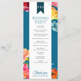 ブライトサマーカラフルガソリン結婚式 プログラム