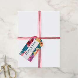 ブライトサマーカラフルターコイス結婚式の引き出物ラベル ギフトタグ