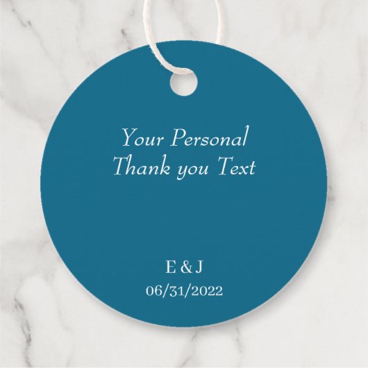 ブライトサマーカラフルターコイス結婚式の引き出物ラベル フェイバータグ (裏面)