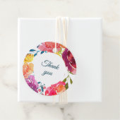 ブライトサマーカラフルターコイス結婚式の引き出物ラベル フェイバータグ (インサイチュ)
