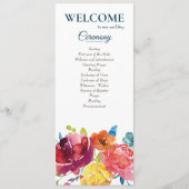 ブライトサマーカラフルフローラ結婚式 プログラム (正面)