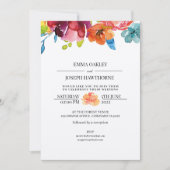 ブライトサマーカラフルロマン結婚ティックフローラのI 招待状 (正面)