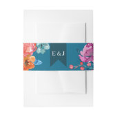 ブライトサマーカラフル結婚ターコイズ 招待状ベリーバンド (正面例)