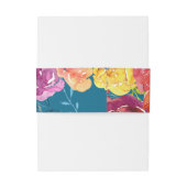 ブライトサマーカラフル結婚ターコイズ 招待状ベリーバンド (裏面例)