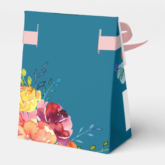 ブライトサマーカラフル結婚式の引き出物ボックス フェイバーボックス (裏面サイド)