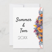 ブライトサマーサンフラワーブライダルシャワー招待状 招待状 (裏面)