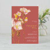 ブライトサマーバターカップ婚約パーティ 箔招待状 (立ち正面)