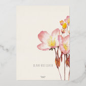 ブライトサマーバターカップ婚約パーティ 箔招待状 (裏面)