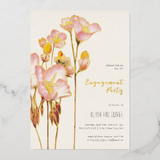 ブライトサマーバターカップ婚約パーティ 箔招待状