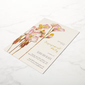 ブライトサマーバターカップ婚約パーティ 箔招待状 (回転した状態)