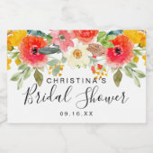 ブライトサマーフローラブライダルシャワー スパークリングワインラベル (シングルラベル)