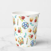 ブライトサマーベルタネメイポール&星形五角形サバット 紙コップ (裏面)