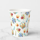 ブライトサマーベルタネメイポール&星形五角形サバット 紙コップ (正面)