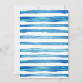 ブライトサマーマリティムストライプのフローラ結婚ズ 招待状 (裏面)