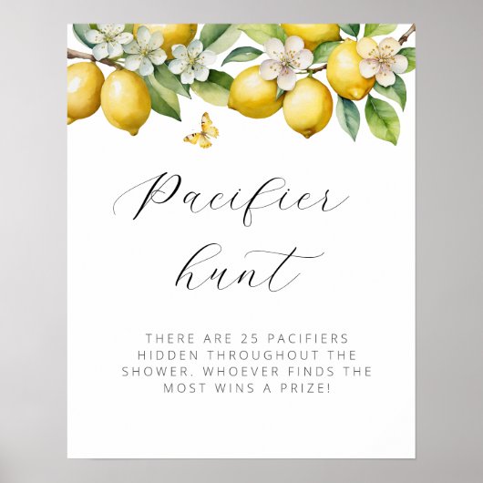 ブライトサマーレモンベビーシャワーパシファイヤー狩り ポスター (正面)